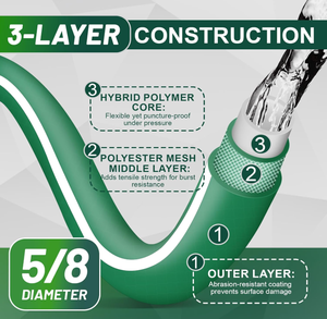 <span class=keywords><strong>Tuyau</strong></span> d'<span class=keywords><strong>arrosage</strong></span> extérieur en PVC robuste certifié ANSI 600 PSI haute pression, connecteurs robustes, flexible, anti-pli, léger pour jardin - Product Image 3