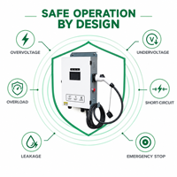 Borne de Recharge DC CCS2 40kW Double Pistolet OCPP 1.6J Paiement Rapide IP54 pour Centre Commercial, Parking, Bureau avec Écran Tactile, Compteur d'Énergie, Facturation et NFC