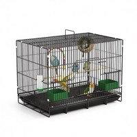 Cage de Luxe Décorative pour l'Élevage, Petite Cage à Oiseaux en Fil Métallique, Volière pour Pinsons et Pigeons, Présentoir Extérieur