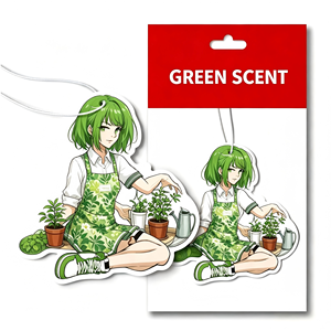 Désodorisant de voiture en papier personnalisé OEM/ODM avec logo de dessin animé, parfum naturel, design tendance, décoration portable pour - Product Image 1