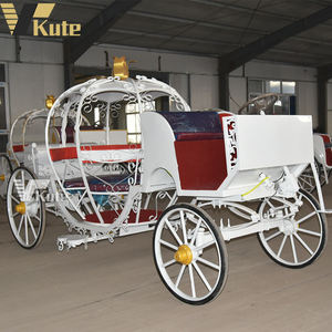 Chariot de princesse Cendrillon, chariot de mariage de luxe à chevaux à vendre - Product Image 1