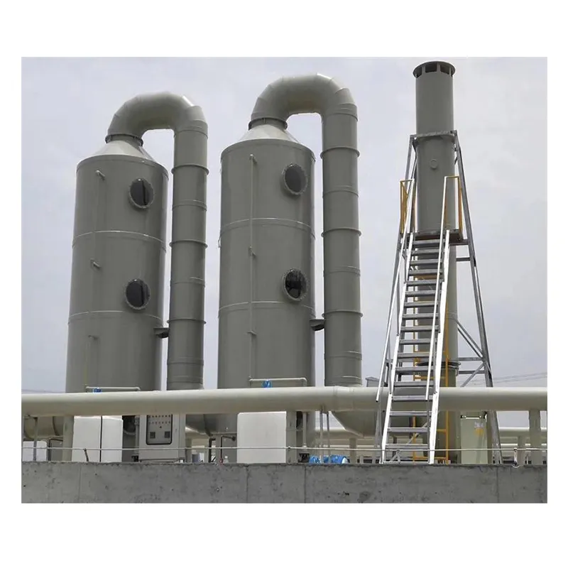 การผลิตมืออาชีพ Air Scrubber Absorption Tower Acid Fume ขัดระบบ