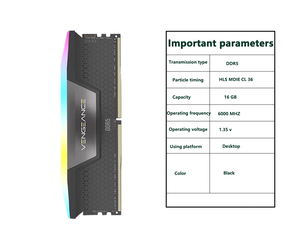 Atacado Vingadores DDR5 Desktop Barra De Memória RGB 16G/32G/64G/ 6000MHz 6400MHz 6800 MHz computador - Product Image 2