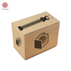 Zipper Recyclable Corrugated Cardboard Shipping Boxes Postal Packaging Airplane-Style Easy-Tear E-commerce Packaging Four-Color - Product Image 1