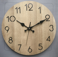 Jam dinding Quartz bulat dekoratif Motif kustom jam dinding plastik untuk ruang tamu