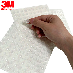 Tùy chỉnh chống trượt bumpons tự dính Silicone cao su Bumper Pads 100pcs mỗi tờ với <span class=keywords><strong>3M</strong></span> dính 10mm x 3mm bán vòng tròn - Product Image 2
