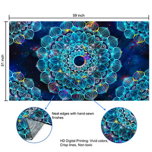<span class=keywords><strong>Tapisserie</strong></span> tissée avec impression numérique, <span class=keywords><strong>tapisserie</strong></span> Hippie indienne, psychédélique, noir, tripy, Mandala, personnalisée, collection - Product Image 2