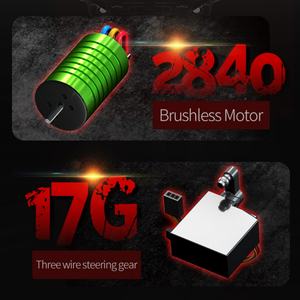 Voiture de course télécommandée tout-terrain RC avec moteur brushless, vitesse de 70 km/h, Big Foot SJY-Q117-C 2.4G 1/16, haute vitesse, proportionnelle intégrale - Product Image 4