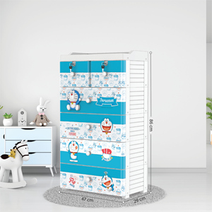 Multifunctional chest of drawers with 5 spacious <b>shelves</b>, measuring 47 x 29 x 86 cm for a versatile storage solution. - Product Image 5