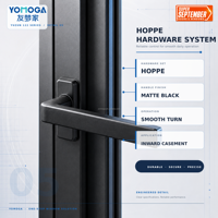 Ventanas de Aluminio Abatibles OEM ODM de Fábrica Yomoga para Renovación Interior y Pedidos al por Mayor