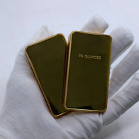 Lingote de Oro Sólido de 10 Onzas, Recuerdo Artesanal de Metal, Personalizado 2026, Suiza, Cobre, Rectangular, Colección de Lingotes
