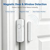 Détecteur de porte/fenêtre magnétique NB-IoT EC91, capteur de contact sans fil prenant en charge l'alerte à distance via application pour la sécurité domestique