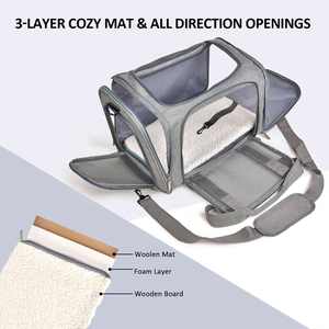 Airline Approved Foldable Pet <b>Carrier</b> <b>Bag</b> Portable <b>Puppy</b> Dog Cat Travel <b>Bag</b> for Camping - Product Image 2