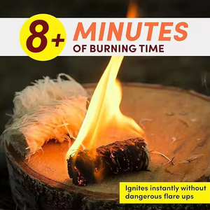 Korek Api Wol Kayu 100%, Semua Natural Eco <span class=keywords><strong>Starter</strong></span> Api Bundel Serutan Kayu Arang untuk BBQ & Perapian - Product Image 3