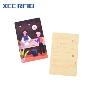 XCC أفضل الأسعار 13.56mhz Mifare كلاسيك 1K بطاقة خشبية التحكم في الوصول بطاقة RFID بطاقة الطباعة تصنيع