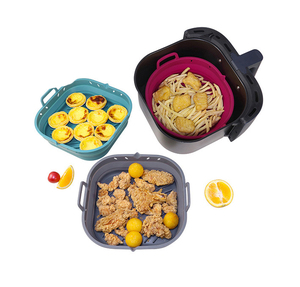 Molde Cuadrado Plegable Reutilizable <span class=keywords><strong>de</strong></span> Silicona para <span class=keywords><strong>Freidora</strong></span> <span class=keywords><strong>de</strong></span> <span class=keywords><strong>Aire</strong></span>, Apto para Horno y Microondas, Revestimiento <span class=keywords><strong>de</strong></span> Silicona para <span class=keywords><strong>Freidora</strong></span> <span class=keywords><strong>de</strong></span> <span class=keywords><strong>Aire</strong></span> - Product Image 2