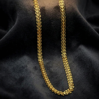 Chaîne en laiton motif feuille micro-plaquée or 14K, 18K, 24K, design moderne, style feuille, vente en gros