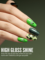 YOKEFELLOW série verte 6 couleurs ensemble de vernis à ongles en gel 10ML Soak Off vernis à ongles en gel UV Kit de vernis à ongles longue durée