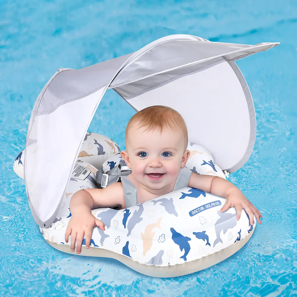 Fabriek Aanpasbare Pvc Babyzwemring Drijvers Met Veiligheidszitje Kinder Zwemring Baby Opblaasbaar Zwembad Float