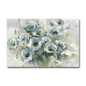 <span class=keywords><strong>Peinture</strong></span> <span class=keywords><strong>à</strong></span> <span class=keywords><strong>l</strong></span>'<span class=keywords><strong>huile</strong></span> sur toile murale personnalisée, peinte <span class=keywords><strong>à</strong></span> la main, avec des fleurs et deux oiseaux atterrissant sur une branche, décoration murale moderne abstraite - Product Image 2