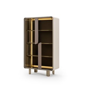 Vetrina di Lusso per Vini con Illuminazione LED, Mobile Bar in Legno, Credenza con Spazio di Archiviazione per Casa - Product Image 1