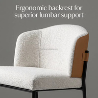 Tabourets de bar modernes en velours, chaises de comptoir de luxe pour îlot de cuisine, structure en fer, écologiques, pour extérieur, maison, usage commercial, OEM
