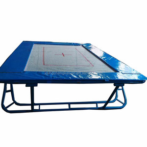 Trampolín Europeo de Alta Elasticidad, Trampolín Profesional para Adultos y Niños, <span class=keywords><strong>Cama</strong></span> Elástica Resistente de 213x426cm con Malla - Product Image 1