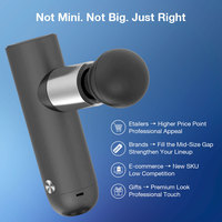 Pistolet de massage électrique portable 8 mm, professionnel, 4 têtes vibrantes, pour le corps, les muscles, massage des tissus profonds, mini pistolet de massage