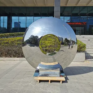 Global Hot Sale Round Circle Ornaments Abstract Stainless Steel Statue With Wholesale Price
