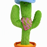 Cactus interactif en peluche parlant, chantant et dansant de 30 cm en polyester, jouet pour enfants, vente en gros