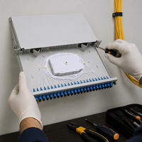 Boîtier de distribution mural ODF pour panneau de brassage de fibres optiques FTTH, montage en rack 19 pouces, haute densité SC LC avec plateaux de raccordement