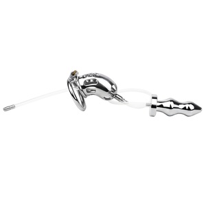 Jaula para Pene de Acero Inoxidable FRRK 304 con Tapón Anal de Metal, Candado de Castidad Masculino, Jaula de Castidad, Juguetes Sexuales para Hombres - Product Image 6