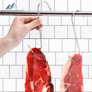 Gancho S de carnicero de acero inoxidable, 20cm, duradero, respetuoso con el medio ambiente para cocina, <span class=keywords><strong>matadero</strong></span>, secado a la parrilla - Product Image 5