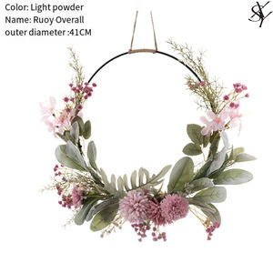 Couronne de fleurs de simulation Ruyi de style designer de haute qualité Décoration de la maison Fleur artificielle Décoration de mariage <span class=keywords><strong>Cra</strong></span> - Product Image 5