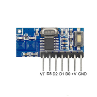 QIACHIP RX480E TX118SA-4 433.92Mhz Sans Fil Large Tension Codage Émetteur Module Décodage Récepteur Module 4CH DIY Kit