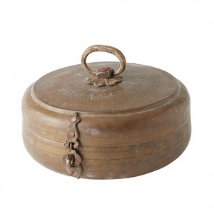 Natural <b>Wood</b> Handcrafted Chapati <b>Box</b> | Eco-Friendly Durable Roti <b>Storage</b> Keeper <b>with</b> Flip Top <b>Lid</b> | Indian Kitchenware - Product Image 3