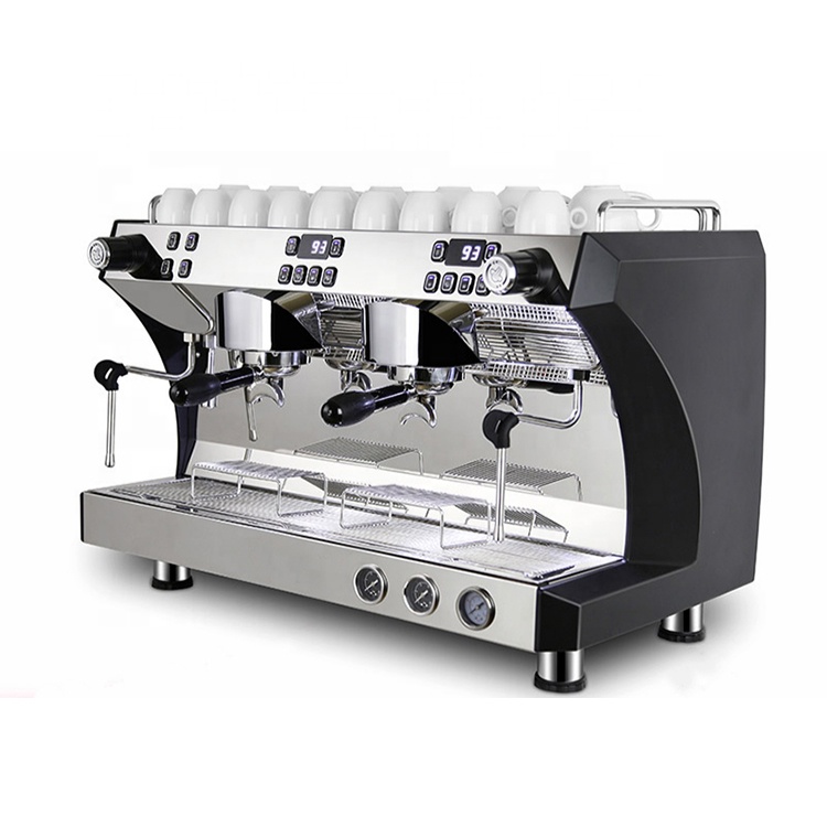 Chuyên Nghiệp Thương Mại Barista Cappuccino Cà Phê Maker Trung Quốc 2 Nhóm Tự Động Moka Cà Phê Espresso Máy Để Bán