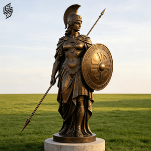 Maßgefertigte Lebensgroße Bronze Griechische Göttin Skulptur, Weibliche Kriegerin Athene <span class=keywords><strong>Statue</strong></span> für Außengarten-Dekoration - Product Image 5