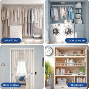 Tringles <span class=keywords><strong>à</strong></span> rideaux de douche modernes en métal argenté extensibles et réglables de 28 <span class=keywords><strong>à</strong></span> 48 pouces, robustes, résistantes <span class=keywords><strong>à</strong></span> la rouille, sans perçage, <span class=keywords><strong>à</strong></span> tension par <span class=keywords><strong>pression</strong></span> - Product Image 6