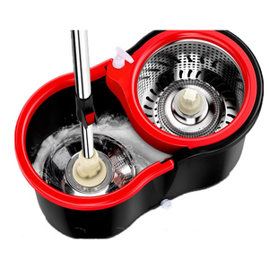 Double-drive Hand Pressure <b>Rotating</b> Black Steel Basket <b>Mop</b> Barrel <b>Mop</b> Barrel <b>Mop</b> Cleaning Floor With Storage - Product Image 1