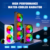 Refroidisseur liquide pour processeur RGB 240 mm, refroidissement par eau AIO pour PC de jeu, refroidisseur de processeur haute performance, radiateur silencieux