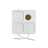 Tampons d'électrode TENS réutilisables sans latex de 5x5cm Électrothérapie non irritante pour équipement de physiothérapie Ensemble de 40 pièces