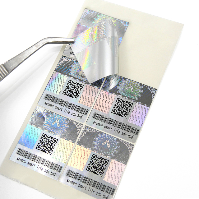 Customized Hidden Text VOID Sticker With Serial Numbers Tamper Evident Security Seal Label