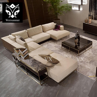 Conceptions populaires Table basse carrée de luxe avec dessus en marbre Meubles de salon aux pieds en métal