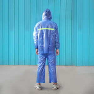 2024 Nuova Giacca Impermeabile Reversibile in PVC Opaco per <span class=keywords><strong>Uomo</strong></span> e Donna, Alta Qualità, Blu, per Escursionismo e Campeggio, Tutte le Stagioni - Product Image 3