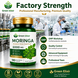 Élixir Vert <span class=keywords><strong>Moringa</strong></span> 180 Capsules - Sans OGM, Sans Gluten, Compléments Antioxydants 1-2 par Jour pour Adultes (à l'exception des Femmes Enceintes) - Product Image 6