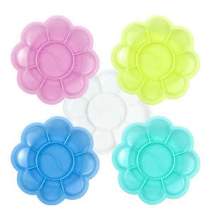 <span class=keywords><strong>Palette</strong></span> de paillettes en forme de <span class=keywords><strong>fleur</strong></span> Palettes de plateau de peinture <span class=keywords><strong>Palette</strong></span> de peinture aquarelle pour enfants Peinture Artisanat Classe - Product Image 1