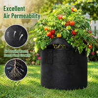 Sacs de culture pour pommes de terre et tomates, tailles assorties, sacs de culture portables blancs de 5/10/20 gallons pour poivrons avec étiquette de taille