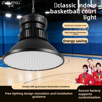 Luminaire de Plafond Anti-Éblouissement Sans Ombre pour Terrains de Basketball Intérieurs, Matériau PC, 220V, pour Salles de Badminton et de Tennis de Table (Ra95)