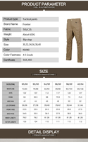 Pantalon cargo tactique pour homme, multi-poches, pantalon de travail d'extérieur, kaki FP21103